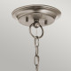 Lampadario moderno medio in acciaio con 3 diffusori in vetro