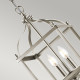 Lampadario piccolo in acciaio diffusore a 3 luci dal design rustico