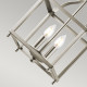 Lampadario piccolo in acciaio diffusore a 3 luci dal design rustico