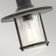 Lanterna a catena da esterno in alluminio e diffusore in vetro design industrial