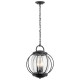 Lanterna a catena grande da esterno a 3 luci dal design industrial