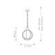 Lanterna a catena media da esterno a 1 luce dal design industrial