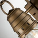 Lanterna da parete 1 Luce media in alluminio e vetro dal design rustico
