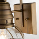 Lanterna da parete 1 Luce media in alluminio e vetro dal design rustico