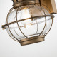 Lanterna da parete 1 Luce media in alluminio e vetro dal design rustico