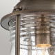 Lanterna da parete a 1 luce struttura grande in alluminio e diffusore in vetro