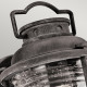 Lanterna da parete a 1 luce struttura piccola in acciaio e diffusore in vetro