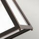 Lanterna da parete piccola moderna a 1 luce struttura in alluminio e vetro