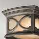 Lanterna da soffitto per esterni con diffusore in vetro a 2 luci