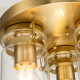 Plafoniera da soffitto in acciaio dal design industrial con 6 diffusori in vetro