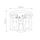 Plafoniera da soffitto in acciaio dal design industrial con 6 diffusori in vetro