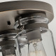 Plafoniera da soffitto in acciaio dal design industrial con 6 diffusori in vetro