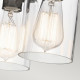Plafoniera da soffitto in acciaio dal design industrial con 6 diffusori in vetro