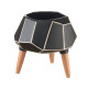 Cachepot piccolo in ceramica con piedi in legno dal design moderno