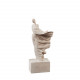 Scultura figurativa decorativa in resina con donna al vento