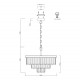 Lampadario piccolo in metallo con diffusori in vetro in stile moderno