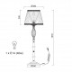 Lampada da Terra in stile classico in metallo con paralume in tessuto