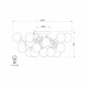 Lampadario da soffitto con bocce in vetro soffiato dalle linee moderne
