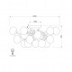 Lampadario da soffitto dalle linee moderne con bocce in vetro soffiato