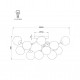 Lampadario da soffitto piccola dalle linee moderne con bocce in vetro soffiato