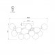 Lampadario da soffitto piccolo con bocce in vetro soffiato dalle linee moderne
