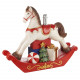 Base per albero di natale in resina con cavallo a dondolo