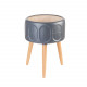 Cache-pot alto in ceramica con piedi in legno dal design moderno