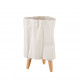 Cachepot alto in ceramica con piedi in legno