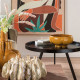 Centrotavola rotondo in ceramica dal design etnico