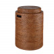 Cesto per biancheria in rattan e base in metallo