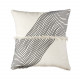 Cuscino quadrato in cotone con ricami a tema astratto 45x45