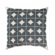 Cuscino quadrato in cotone con ricami a tema astratto 45x45