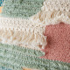 Cuscino quadrato in cotone con ricami astratti 45x45