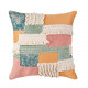 Cuscino quadrato in cotone con ricami astratti 45x45