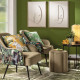 Cuscino quadrato in cotone stampato con motivi etnici 45x45