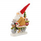 Decorazione natalizia babbo natale in bici con led