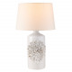 Lampada da tavolo moderna con base in porcellana e diffusore in tessuto