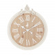 Orologio da parete in legno stile country moderno con decoro 