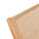 Poltrona bassa in legno e rattan intrecciato per soggiorno, camera o terrazzo