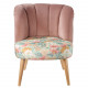 Poltrona con bracciloli struttura e gambe in legno e rivestimento in tessuto