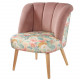 Poltrona con bracciloli struttura e gambe in legno e rivestimento in tessuto