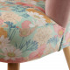 Poltrona con bracciloli struttura e gambe in legno e rivestimento in tessuto