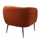 Poltroncina moderna in tessuto e velluto terracotta - Gambe in metallo