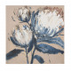 Quadro moderno floreale acrilico su tela con applicazione foglia oro 100x100