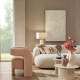 Quadro moderno floreale stucco su tela di lino con cornice 80x120