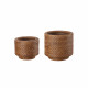 Set 2 pezzi cache-pot in rattan