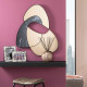 Specchio da parete decorativo moderno con finitura champagne