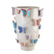 Vaso alto in ceramica con farfalle dal design moderno