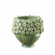 Vaso basso in ceramica dal design moderno con decori fatti a mano
