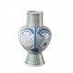 Vaso basso in ceramica decorato a mano